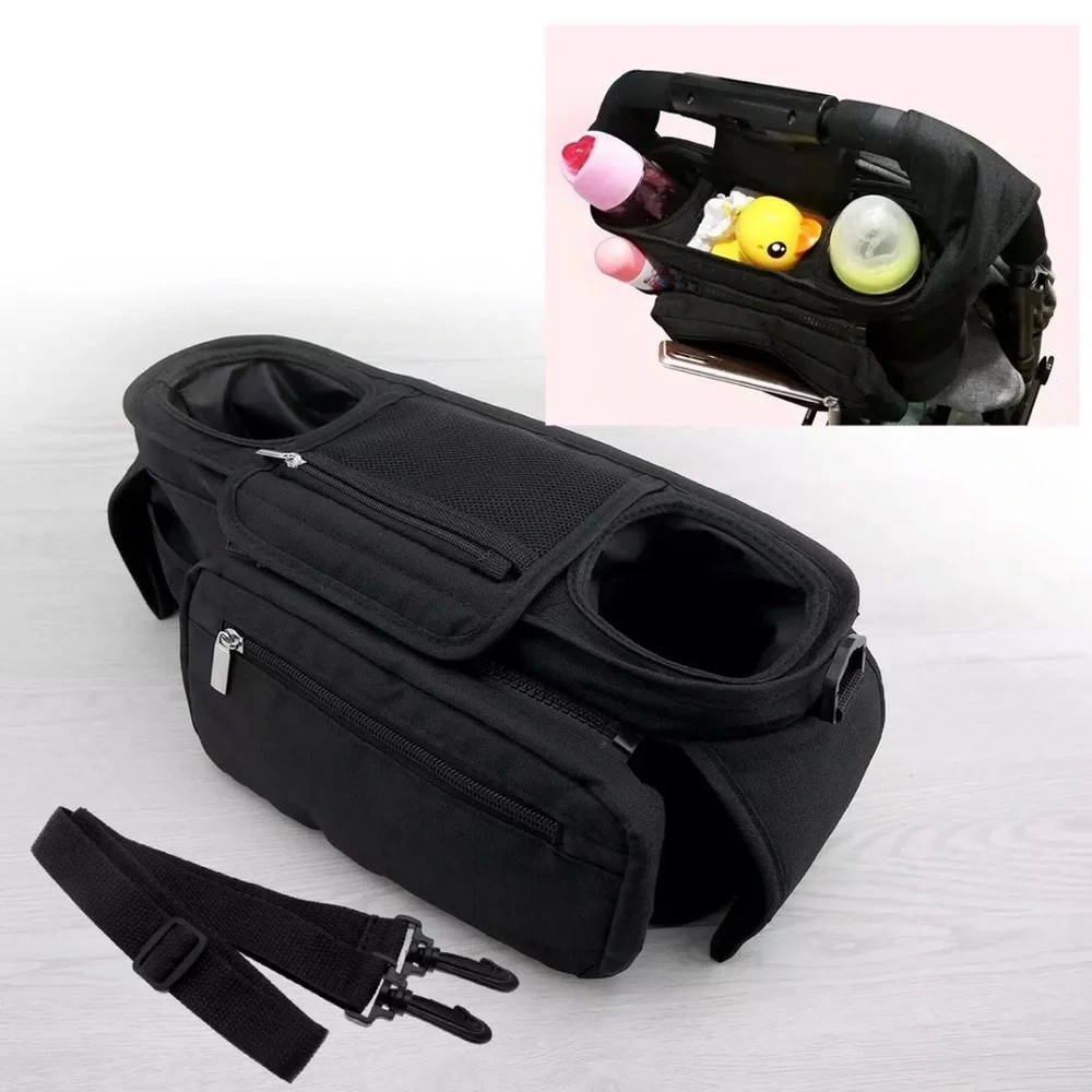 NEW baby universal stroller organizer black bag